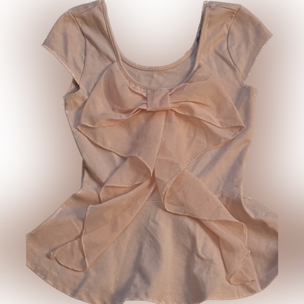 Sleeveless ruffled bow shirt - Picture 2 of 3